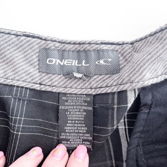 O'Neill Mens Chino Shorts Black Casual Summer Mid Length Flat Front Size 40 - Picture 4 of 9